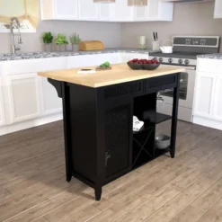 Ultom Expandable Freestanding Kitchen Island Black/Natural - Aiden Lane 10 Ultom Expandable Freestanding Kitchen Island Black/Natural - Aiden Lane -Furniture Haven Shop GUEST 00c0a333 7e3c 47af 8448 588a4a4011ce