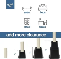 Adjustable Bed Risers - Heavy Duty Furniture Riser Set Of 4 In Heights Of 8, 5, Or 3 Inches For Table Risers, Bed Frame Risers In Black – Homeitusa -Furniture Haven Shop GUEST 00f97e73 cc1f 43e4 887e 228076af958c