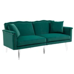 Modern Velvet Upholstered Loveseats Sofa With 2 Pillows-ModernLuxe -Furniture Haven Shop GUEST 017b209e 164a 4454 ad19 06c0d2fc7094