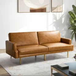 Lanna 76"Wide Vegan Leather Modern Style Convertible Futon Sofa Bed For Living Room Guest Bedroom | ARTFUL LIVING DESIGN 25 Lanna 76"Wide Vegan Leather Modern Style Convertible Futon Sofa Bed For Living Room Guest Bedroom | ARTFUL LIVING DESIGN -Furniture Haven Shop GUEST 0186db79 f02f 498a ae0d f79c929e4342