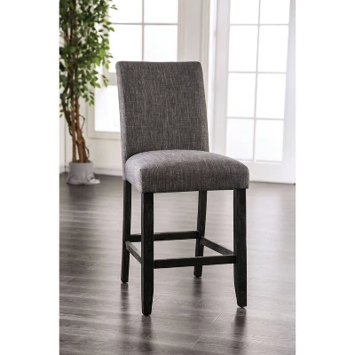 Set Of 2 Norelo 25" Upholstered Counter Height Barstools Gray - HOMES: Inside + Out 1 Set Of 2 Norelo 25" Upholstered Counter Height Barstools Gray - HOMES: Inside + Out