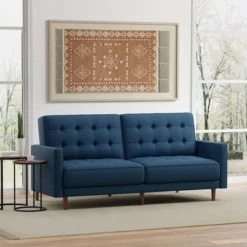Glenwillow Home 81.5" Mies Upholstered Square Arm Convertible Sleeper Sofa In MCM Vintage Design -Furniture Haven Shop GUEST 021f13ae e92c 451a bbc0 24f43d807ac0