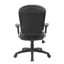 Leather Task Chair With Adjustable Arms Black - Boss Office Products -Furniture Haven Shop GUEST 023122d9 25ea 4b77 b451 f3a80bf64424