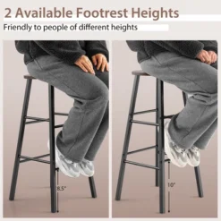 Costway 3 Piece Bar Table Set Pub Table And 2 Stools Counter Kitchen Dining Set -Furniture Haven Shop GUEST 02906c7d a9a5 4962 b733 826c72561349