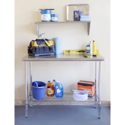 Commercial Grade Nsf Stainless Steel Top Work Table Chrome - Seville Classics -Furniture Haven Shop GUEST 02c77f64 76e4 4a29 932d b1bf9629ba9b