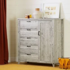 Lionel Door Chest With 5 Drawers - South Shore