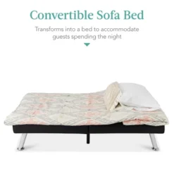 Best Choice Products Modern Faux Leather Convertible Futon Sofa W/ Removable Armrests, Metal Legs, 2 Cupholders 13 Best Choice Products Modern Faux Leather Convertible Futon Sofa W/ Removable Armrests, Metal Legs, 2 Cupholders -Furniture Haven Shop GUEST 0467b735 53ab 4e00 84cb fb1815067ef5