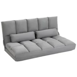 HOMCOM Convertible Floor Sofa Chair, Folding Couch Bed, Guest Chaise Lounge With 2 Pillows, Adjustable Backrest And Headrest 10 HOMCOM Convertible Floor Sofa Chair, Folding Couch Bed, Guest Chaise Lounge With 2 Pillows, Adjustable Backrest And Headrest -Furniture Haven Shop GUEST 0519e0c6 fa63 484b ae3e bab95ae86982