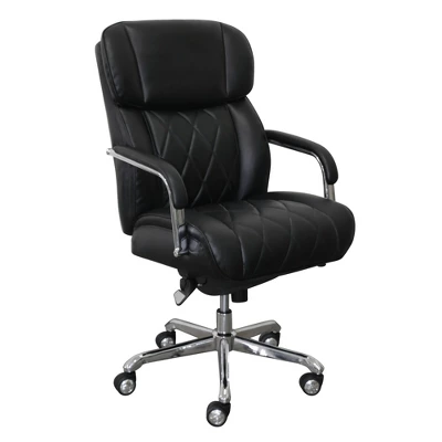 Sutherland Quilted Leather Office Chair With Padded Arms - La-Z-Boy 5 Sutherland Quilted Leather Office Chair With Padded Arms - La-Z-Boy - Image 5