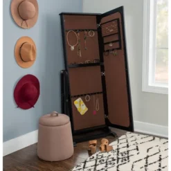 Lola Cheval Mirror/Jewelry Wardrobe Black - Powell Company -Furniture Haven Shop GUEST 06b2f035 718e 411f 85ea 89afc2452002