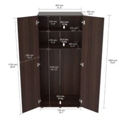 2 Door Wardrobe/Armoire Espresso - Inval -Furniture Haven Shop GUEST 06b8d6af 8252 4b62 86ae 09753fb599ff