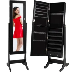 Best Choice Products 6-Tier Standing Mirror Lockable Storage Organizer Cabinet Armoire W/ Velvet Interior 16 Best Choice Products 6-Tier Standing Mirror Lockable Storage Organizer Cabinet Armoire W/ Velvet Interior -Furniture Haven Shop GUEST 086cec6f 711f 4a46 b965 3a099e851b1e