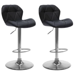 Set Of 2 Adjustable Hex Design Bonded Leather Barstool - Corliving -Furniture Haven Shop GUEST 0a9930a1 022f 4106 9b09 6c2da594088c