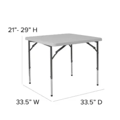 Emma And Oliver 2.79-Foot Square Height Adjustable Granite White Plastic Folding Table 10 Emma And Oliver 2.79-Foot Square Height Adjustable Granite White Plastic Folding Table -Furniture Haven Shop GUEST 0bc93384 3e32 41cc b9c1 97c6f2c7baf9