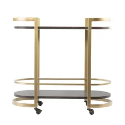 Lyflon Rolling Bar Cart Black/Gold - Aiden Lane 12 Lyflon Rolling Bar Cart Black/Gold - Aiden Lane -Furniture Haven Shop GUEST 0d24ebba 70b5 4209 87f4 255f8e4646a8