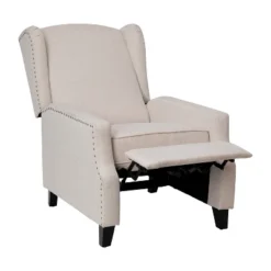 Emma And Oliver Fabric Upholstered Easy Push Back Recliner - Classic Wingback Design With Nailhead Accent Trim And Footrest -Furniture Haven Shop GUEST 0d8d5871 42b4 4610 9742 0f57176051c6