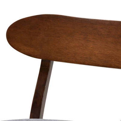 Ulyana Fabric And Wood Counter Stool - Baxton Studio 4 Ulyana Fabric And Wood Counter Stool - Baxton Studio - Image 4