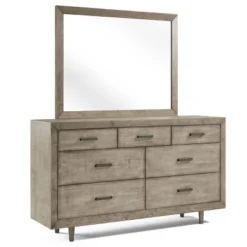 6pc Aurora Mid-Century Gray Bedroom Set With Upholstered Bed - Abbyson Living -Furniture Haven Shop GUEST 0ebd5259 ae04 4282 ac3b e15360d6f04d