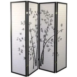 Legacy Decor Bamboo Print Oriental Privacy Shoji Screen Room Divider -Furniture Haven Shop GUEST 0f55add4 33be 459d bba9 0f671acb27df