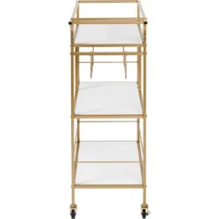 Honey-Can-Do 3 Tier Bar Cart Gold/White -Furniture Haven Shop GUEST 0f6bc3ea c700 49ba b8c6 e363a5aeded8