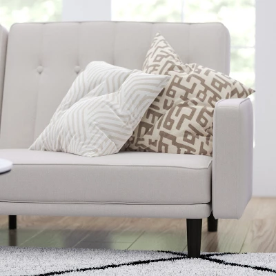 Merrick Lane Mid Century Modern Split-Back Sofa Futon With 3 Recline Positions 4 Merrick Lane Mid Century Modern Split-Back Sofa Futon With 3 Recline Positions - Image 4