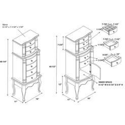 Sedalia Jewelry Armoire Gray - Powell Company -Furniture Haven Shop GUEST 10f2739e fbb1 47da 9b04 c8d86b7454dc