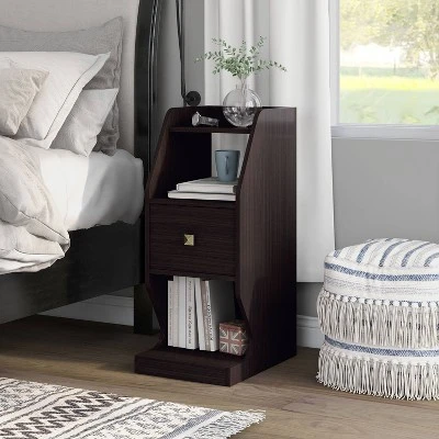 Diehle 3 Open Shelves Nightstand - MiBasics 1 Diehle 3 Open Shelves Nightstand - MiBasics