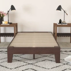 Merrick Lane Eduardo Platform Bed Frame, Solid Wood Platform Bed Frame With Slatted Support, No Box Spring Needed 11 Merrick Lane Eduardo Platform Bed Frame, Solid Wood Platform Bed Frame With Slatted Support, No Box Spring Needed -Furniture Haven Shop GUEST 12e9ec6a 85c7 462e a400 e4327114527a