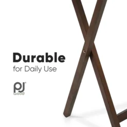 PJ Wood 19.09 X 14.57 X 26.00 Inch Folding TV Tray Tables With Compact Storage Rack, Solid Wood Construction, Walnut Brown Finish, 5 Piece Set 6 PJ Wood 19.09 X 14.57 X 26.00 Inch Folding TV Tray Tables With Compact Storage Rack, Solid Wood Construction, Walnut Brown Finish, 5 Piece Set -Furniture Haven Shop GUEST 12f7a6e8 1c14 4ab1 8272 fc8da987dd79