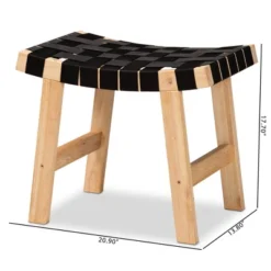 Nahla Rustic Wood Accent Bench Black/Oak Brown - Baxton Studio -Furniture Haven Shop GUEST 13a29de2 74e7 402d 8fc7 fc214d0d2756