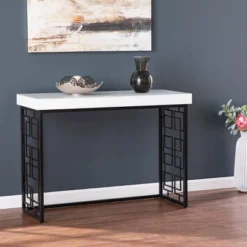 Cobepers Contemporary Console Table Brown/White - Aiden Lane -Furniture Haven Shop GUEST 13f3ac8c 1024 47f4 ab52 9af42c02b9dd