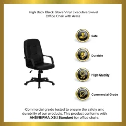 Emma And Oliver High Back Black Glove Vinyl Executive Swivel Office Chair With Arms 19 Emma And Oliver High Back Black Glove Vinyl Executive Swivel Office Chair With Arms -Furniture Haven Shop GUEST 1478f29f 0d56 4bf0 a399 162ffccb0889