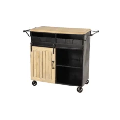 Industrial Rolling Cart Black - Olivia & May -Furniture Haven Shop GUEST 14ca9f40 3987 4eaf 9822 77ed7f25d60d