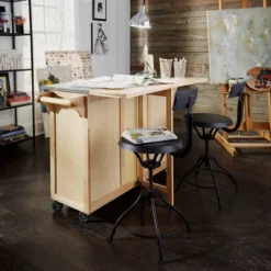 Breakfast Bar Kitchen Cart Natural With Stainless Steel Top - Home Styles -Furniture Haven Shop GUEST 14fc6dae dfa5 44c5 930e 2dd5686f1993