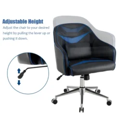 Costway Office Chair Swivel Adjustable Height W/ Massage Lumbar Support Blue 16 Costway Office Chair Swivel Adjustable Height W/ Massage Lumbar Support Blue -Furniture Haven Shop GUEST 1571f59a 1536 413b 92bf d26498dd36bd