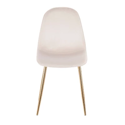 Set Of 2 Pebble Contemporary Dining Chairs Gold/Cream - LumiSource 5 Set Of 2 Pebble Contemporary Dining Chairs Gold/Cream - LumiSource - Image 5