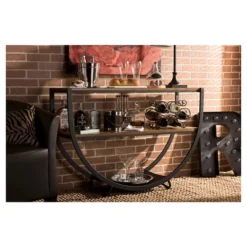 Blakes Rustic Industrial Style Textured Finish Metal Distressed Wood Console Table - Antique Black - Baxton Studio 5 Blakes Rustic Industrial Style Textured Finish Metal Distressed Wood Console Table - Antique Black - Baxton Studio -Furniture Haven Shop GUEST 16c0d5ab a065 43d2 abdd 127fa15f9add