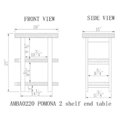 Pomona 2 Shelf End Table Reclaimed Wood Rustic Natural - Alaterre Furniture -Furniture Haven Shop GUEST 187c8617 c1ff 468f 9ad0 365d6b3c5210