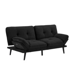 Finley Convertible Futon Sofa Bed Black - Serta -Furniture Haven Shop GUEST 195b3815 37e6 4706 9d30 83892f388a69