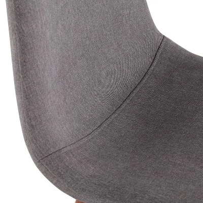 Set Of 2 Pebble Mid-Century Modern Modern Barstools Walnut/Charcoal - LumiSource 8 Set Of 2 Pebble Mid-Century Modern Modern Barstools Walnut/Charcoal - LumiSource - Image 8