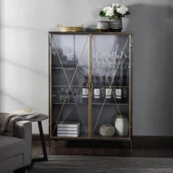 Richard Carter Display Metal Cabinet Gun Metal Antique Gold - StyleCraft 11 Richard Carter Display Metal Cabinet Gun Metal Antique Gold - StyleCraft -Furniture Haven Shop GUEST 1b98f3c0 2cf7 40e8 80d3 11bcd2d39f49