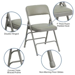 Emma And Oliver 4 Pack Home & Office Portable Party Events Padded Metal Folding Chair -Furniture Haven Shop GUEST 1c1d5395 402c 4dbd bb21 d033336b5263