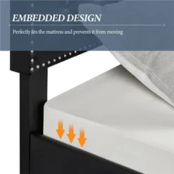 Yaheetech Upholstered Bed Frame With Button-Tufted Headboard 18 Yaheetech Upholstered Bed Frame With Button-Tufted Headboard -Furniture Haven Shop GUEST 1c490dff 44de 4aa8 b46f e06273e5d386