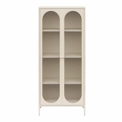 Luna Tall 2 Door Accent Cabinet With Fluted Glass - Mr. Kate 10 Luna Tall 2 Door Accent Cabinet With Fluted Glass - Mr. Kate - Image 10