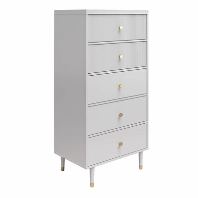 Elizabeth 5 Drawer Dresser Dove Gray - CosmoLiving By Cosmopolitan 2 Elizabeth 5 Drawer Dresser Dove Gray - CosmoLiving By Cosmopolitan - Image 2