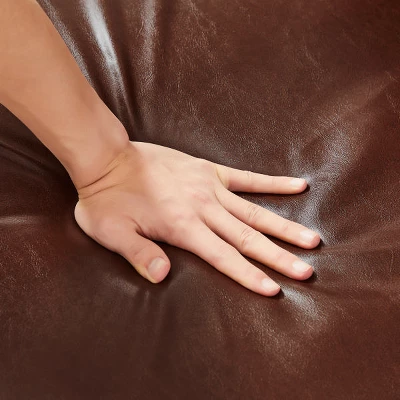 PU Leather Metal Frame Armchair With Non-slip Adsorption Feet And Back Cushion - ModernLuxe 5 PU Leather Metal Frame Armchair With Non-slip Adsorption Feet And Back Cushion - ModernLuxe - Image 5