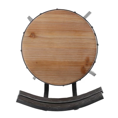 Set Of 2 Alanis Modern Industrial Firwood Adjustable Height Swivel Barstools Natural/Black Brushed Silver - Christopher Knight Home 6 Set Of 2 Alanis Modern Industrial Firwood Adjustable Height Swivel Barstools Natural/Black Brushed Silver - Christopher Knight Home - Image 6