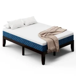 Costway Full Size Wood Bed Frame & 10'' Foam Mattress Set CertiPUR-US Certified Natural/Espresso -Furniture Haven Shop GUEST 22cba46b 0936 4a20 ada2 97258c97292c