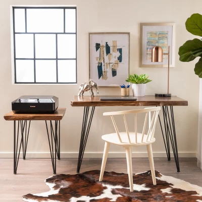 Kija Mid Century Desk Set Natural - Christopher Knight Home 1 Kija Mid Century Desk Set Natural - Christopher Knight Home