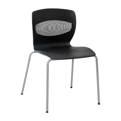 Emma And Oliver Heavy Duty 770 Lb. Capacity Ergonomic Polypropylene Stack Chair With Lumbar Support And Steel Frame 12 Emma And Oliver Heavy Duty 770 Lb. Capacity Ergonomic Polypropylene Stack Chair With Lumbar Support And Steel Frame - Image 12